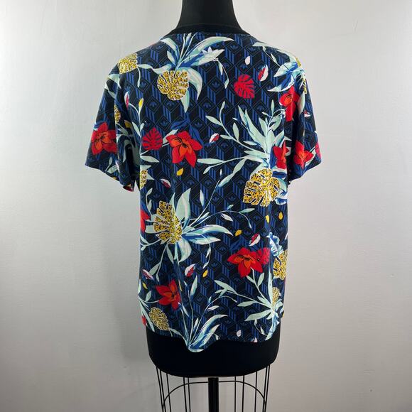 Adidas HER Studio London Top Floral Crew Neck Loose Fit Pullover Size M Medium - Picture 7 of 10